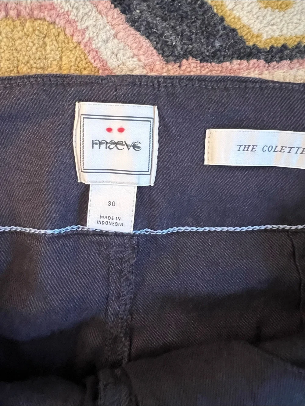 NWT Maeve Navy Linen Colette Pants